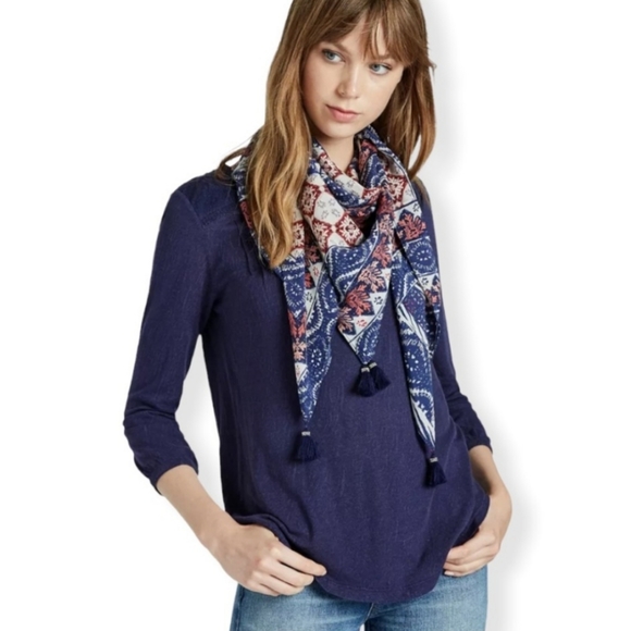 Lucky Brand Rockefeller 100% Silk Scarf - Picture 7 of 7